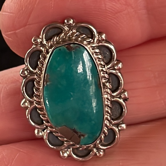 Turquoise & Sterling Earrings - Picture 2 of 5